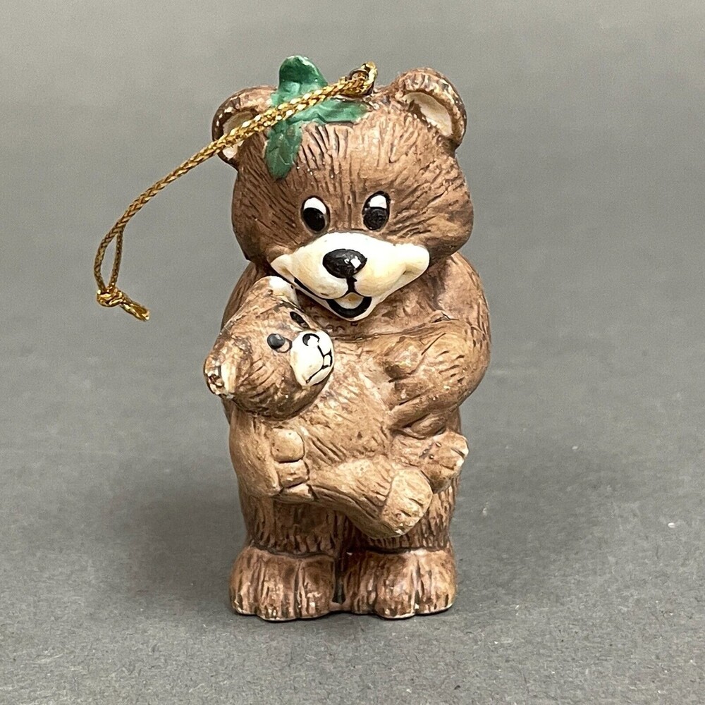House of Lloyd Brown Bear with Cub 1990 Christmas Tree Ornament